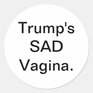 Trump's Treurige Vagina Hankamer Artjunkhaus Strip Ronde Sticker