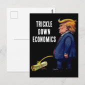 Trump's trickle down economie briefkaart (Voorkant / Achterkant)