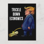 Trump's trickle down economie briefkaart (Voorkant)