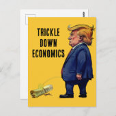 Trump's trickle down economie briefkaart (Voorkant / Achterkant)