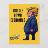 Trump's trickle down economie briefkaart (Voorkant)