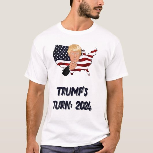 Trump's Turn 2024 T-shirt Verkiezingen (Voorkant)