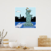 Trump's Vrijheidsbeeld Poster (Keuken)