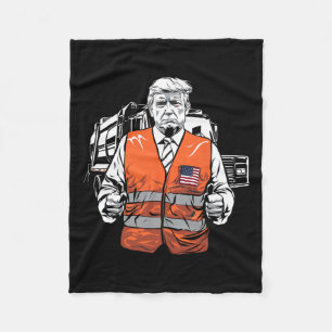 Trumps vuilniswagen vest fleece deken