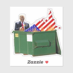 Trumpster Fire (olieverftextuur) Sticker