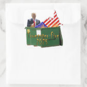 Trumpster Fire (textuur van olieverf) Vierkante Sticker (Tas)