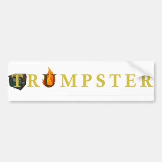 Trumpster-Sticker voor pompen Bumpersticker (Voorkant)
