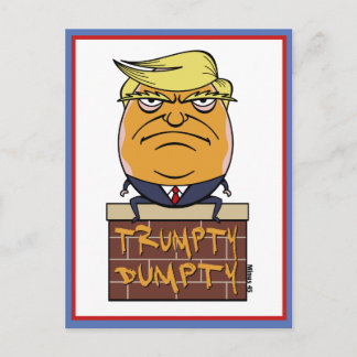 Trumpty Dumpty - Donald Trump Cartoon Briefkaart