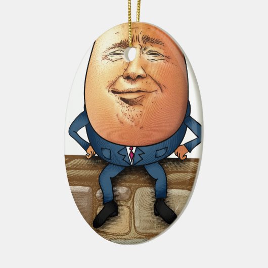 Trumpty Dumpty Keramisch Ornament (Links)