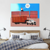 Trumpty Dumpty Stretched Canvas Print (Insitu (Slaapkamer))
