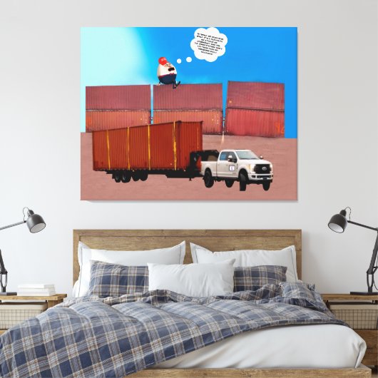 Trumpty Dumpty Stretched Canvas Print (Insitu (Slaapkamer))