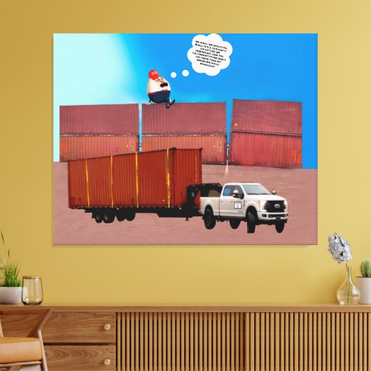 Trumpty Dumpty Stretched Canvas Print (Insitu (Woonkamer))