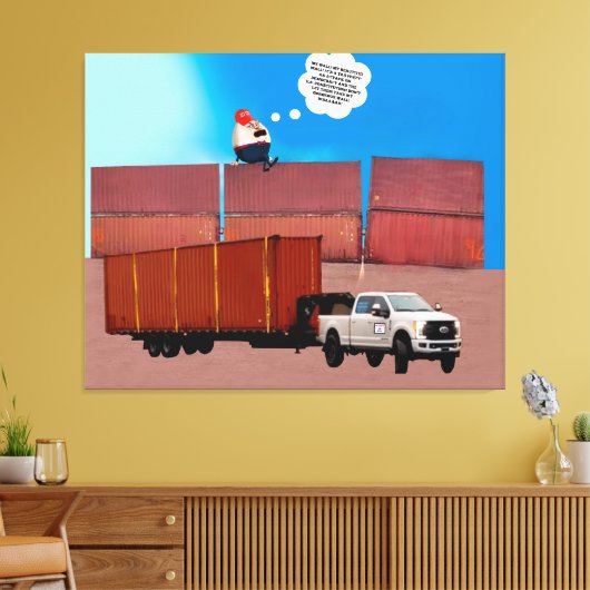 Trumpty Dumpty Stretched Canvas Print (Insitu (Woonkamer))