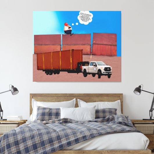 Trumpty Dumpty Stretched Canvas Print (Insitu (Slaapkamer))