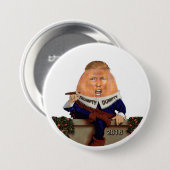 Trumpty Dumpty zat aan de muur Ronde Button 7,6 Cm (Voorkant /achterkant)