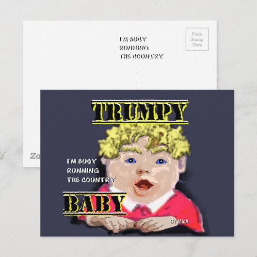 Trumpy Baby Briefkaart (Voorkant / Achterkant)