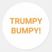 TRUMPY BUMPY Comic Splash-Art Hankamer Artjunkhaus Ronde Sticker (Voorkant)