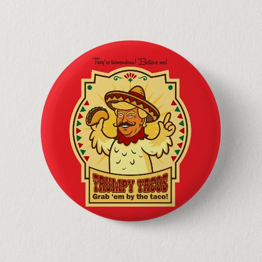 Trumpy Tacos Ronde Button 5,7 Cm (Voorkant)