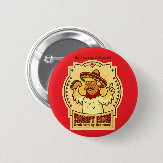 Trumpy Tacos Ronde Button 5,7 Cm (Voorkant /achterkant)