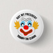 Trumpy the Clown Ronde Button 3,2 Cm (Voorkant)