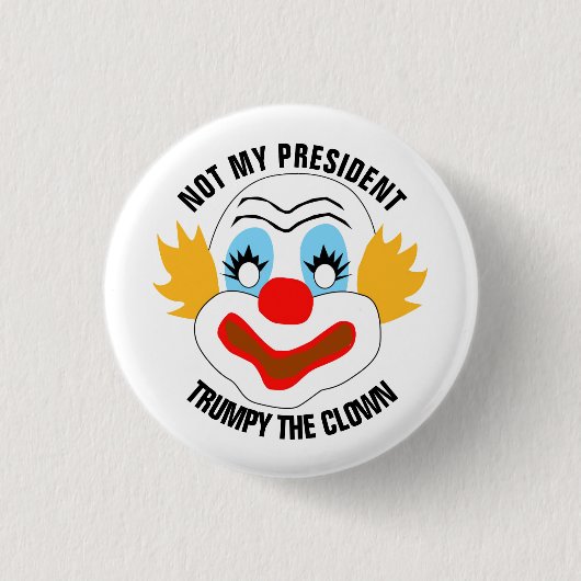 Trumpy the Clown Ronde Button 3,2 Cm (Voorkant)
