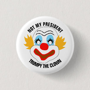 Trumpy the Clown Ronde Button 3,2 Cm