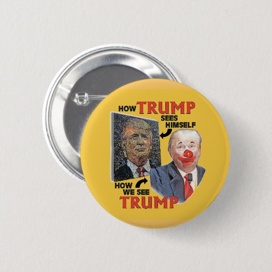 Trumpy the Clown Ronde Button 5,7 Cm (Voorkant /achterkant)