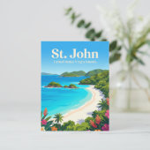 Trunk Bay Amerikaanse Maagdeneilanden Briefkaart (Staand voorkant)