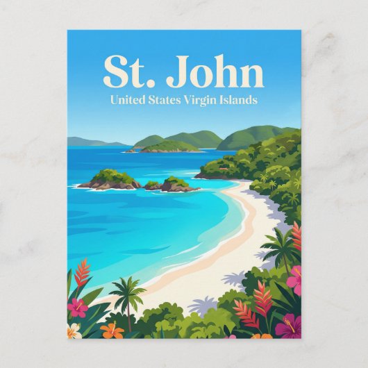 Trunk Bay Amerikaanse Maagdeneilanden Briefkaart (Voorkant)