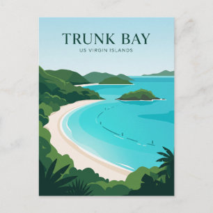 Trunk Bay Amerikaanse Maagdeneilanden Briefkaart