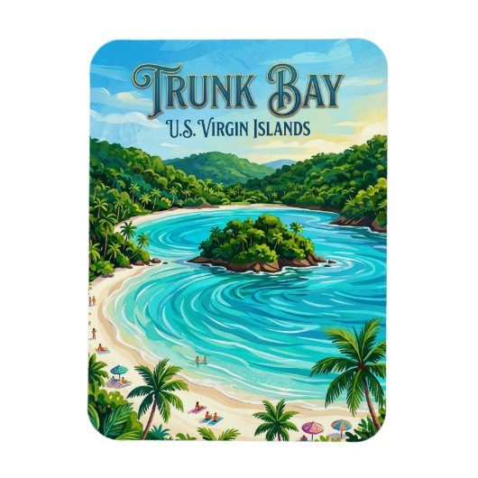Trunk Bay Amerikaanse Maagdeneilanden Magneet (Verticaal)
