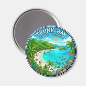 Trunk Bay Amerikaanse Maagdeneilanden Magneet (Voorkant / Achterkant)