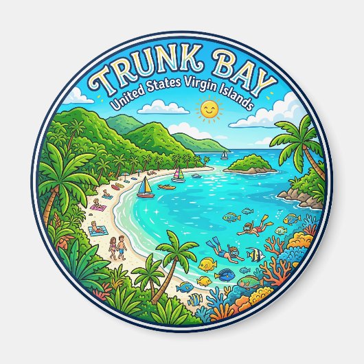 Trunk Bay Amerikaanse Maagdeneilanden Magneet (Voorkant)
