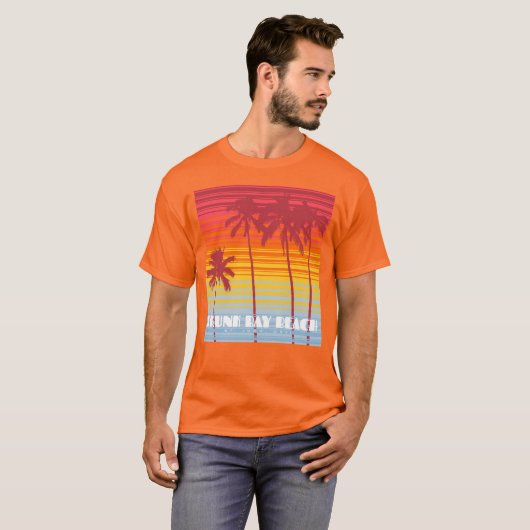 Trunk Bay Beach Amerikaanse Maagdeneilanden 80s Re T-shirt (Voorkant volledig)