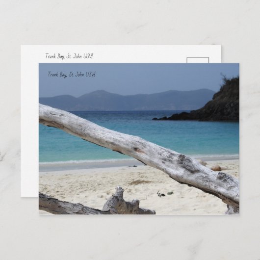 Trunk Bay Beach Briefkaart (Voorkant / Achterkant)