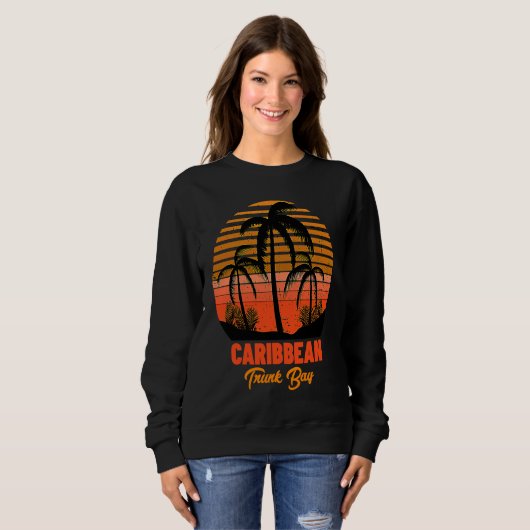 Trunk Bay Caribbean Sea Beach Vacation Trui (Voorkant volledig)