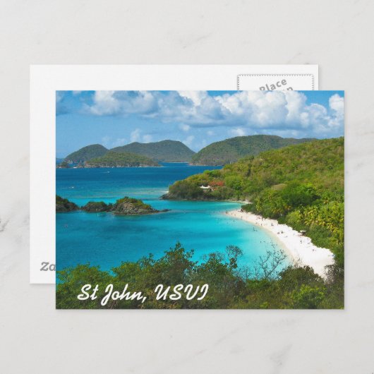 Trunk Bay, Sint-John USVI Briefkaart (Voorkant / Achterkant)