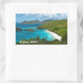 Trunk Bay, Sint-John USVI Rechthoekige Sticker (Tas)