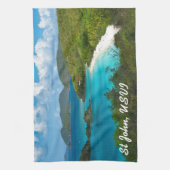 Trunk Bay, Sint-John USVI Theedoek (Verticaal)