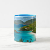 Trunk Bay, Sint-John USVI Tweekleurige Koffiemok (Center)