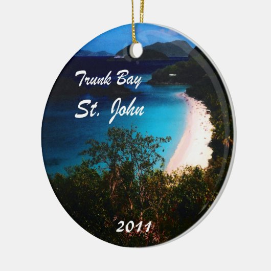 Trunk Bay, St. John 2011 Keramisch Ornament (Links)