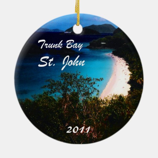 Trunk Bay, St. John 2011 Keramisch Ornament (Achterkant)