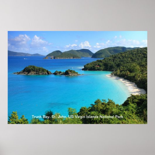 Trunk Bay, St. John, Nationaal Park Maagdeneilande Poster (Voorkant)