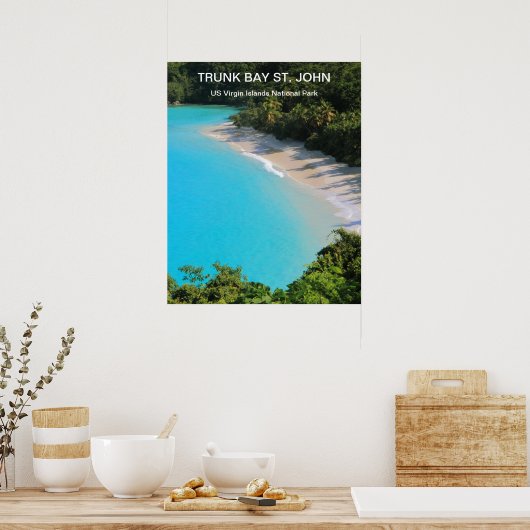 Trunk Bay, St, John, USVI National Park Poster (Keuken)