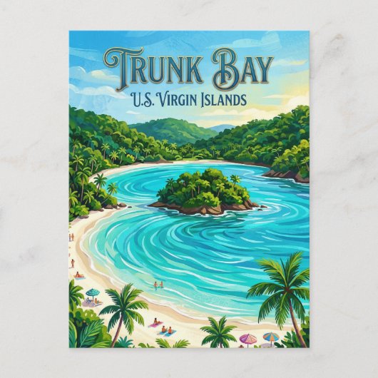 Trunk Bay U.S. Virgin Islands Briefkaart (Voorkant)
