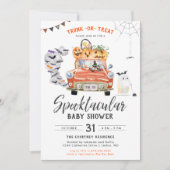 Trunk of behandelen | Halloween Baby shower Kaart (Voorkant)