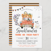 Trunk of behandelen | Uitnodiging van de Halloween (Voorkant / Achterkant)