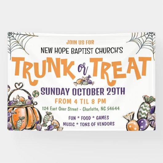 Trunk of Treat Banner (Horizontaal)