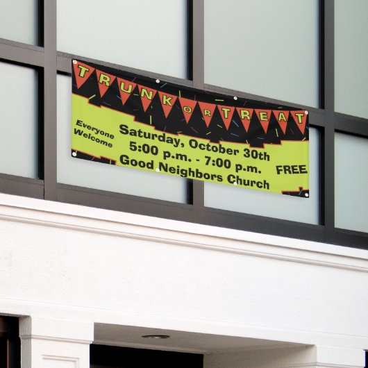 Trunk- of Treat Bunting Banner (Buitenkant Gebouw)