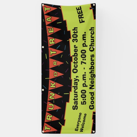 Trunk- of Treat Bunting Banner (Verticaal)